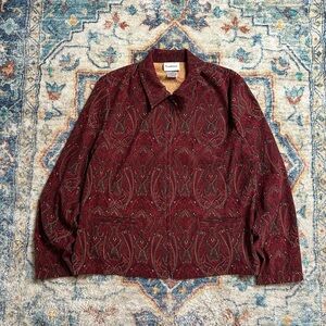 Vintage Tradition Paisley Zip-up Light Jacket Large
